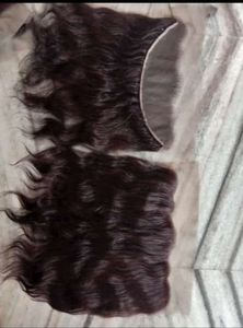 Extensiones de cabello humano sin procesar de templo indio, cierre de encaje rizado, paquetes de ondas profundas con cierre de encaje HD - Product Image 4