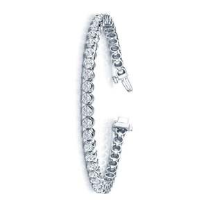 14K <b>Gold</b> Illusion style Three Prong Setting Tennis <b>Bracelet</b> - Product Image 2