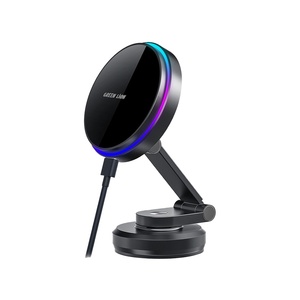 ที่วางโทรศัพท์มือถือพร้อมที่ชาร์จไฟในรถสีเขียวออกแบบให้มีความยืดหยุ่นและมั่นคงใช้ได้กลางแจ้งบนโต๊ะทำงาน - Product Image 1