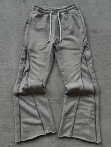 กางเกงผ้าคอตตอนออร์แกนิกปรับแต่งได้มีโลโก้ตามสั่งสไตล์วินเทจผ้าโปร่งใส่สบายเอวกลางแบบลำลองปรับแต่งได้ตามต้องการ - Product Image 2