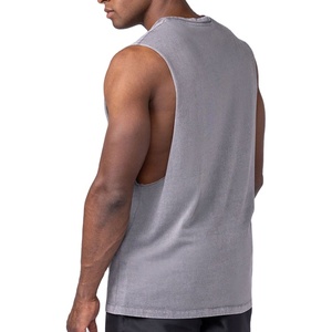 Top Largo sin Mangas con Abertura Lateral Lavado, Venta al por Mayor, Alta Calidad, Precio Económico, Liso, para Fitness, Deportes, Ropa de Verano, a la Moda, OEM - Product Image 6