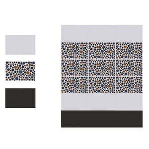 Color verdoso oscuro esmaltado con azulejos de pared de cerámica decorativos de diseño de flores 30x45cm - Product Image 6