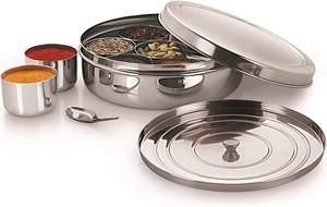 King-caja de especias de acero inoxidable, tapa transparente de alta calidad para condimentos de cocina, Masala Dabba - Product Image 6