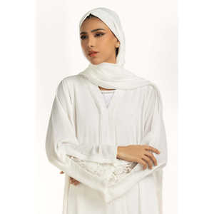 ชุดอาบายะห์ประดับตกแต่งรุ่น IPAB-22161 พร้อมผ้าคลุมไหล่ ทำจากผ้าชีฟอง - Product Image 3