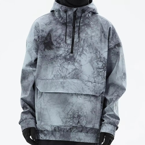 Low MOQ New Design Solid Winter 100% Polyester Breathable <b>Ski</b> Hoodies for Men Outdoor Private Label - Product Image 6