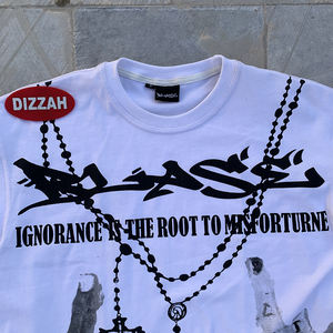 T-shirt à épaules tombantes pour hommes de haute qualité Streetwear lourd 100% coton T-shirt graphique surdimensionné personnalisé - Product Image 3