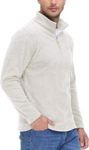 Jersey de Golf con cremallera 1/4 elegante para hombre, chaqueta de trabajo de invierno cálida, cuello levantado de manga larga, características de forro polar térmico para la comodidad - Product Image 2