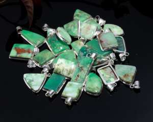 จี้คริสโซเพรสทำด้วยมือจำนวน50ชิ้นจี้อัญมณีวินเทจเงินเยอรมันจี้ชุบเงินจี้คริโซเพรส - Product Image 1