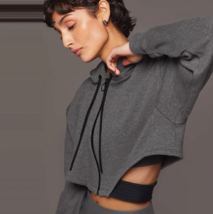 <b>Top</b> Trending Custom Women's Zip-Up Fleece Crop <b>Top</b> Hoodie High Quality Waterproof Quick Dry Breathable Custom - Product Image 5