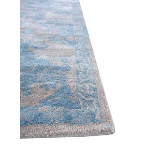 Vente de tapis et carpettes faits main par des designers, tapis en laine et viscose à motifs floraux, gris, pour salon et couloir, Tra-13543 - Product Image 4