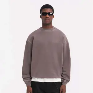 2023 produk baru hoodie pria Streetwear Sweatshirt pria katun bulu dengan Logo kustom hoodie kosong wanita tanpa tali