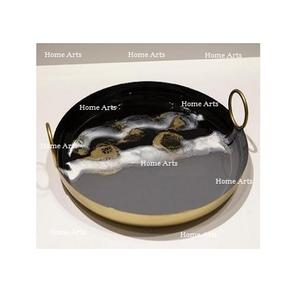 Plateau de service de fruits en acier inoxydable Plateau de collations de taille personnalisée de forme ovale de qualité supérieure à bon prix - Product Image 3