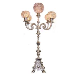 Nouveau chandelier européen à 5 bras décoration de scène de mariage maison couloir table cristal candélabre votif bougeoir en métal - Product Image 1