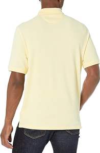 เสื้อโปโลผ้าโพลีเอสเตอร์100% สีพื้นแขนสั้นสำหรับผู้ชายแห้งเร็วผ้าถักลาย3D - Product Image 3