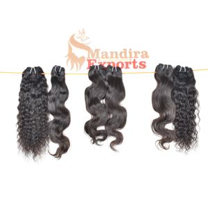 ผมมนุษย์มนุษย์แต่งหนังกำพร้าอินเดียไม่ผ่านกระบวนการทางเคมี - Product Image 1