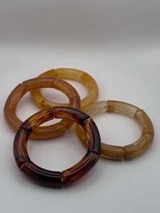 Bracelet jonc en résine fait main de qualité supérieure, écologique, couleur personnalisée, léger et brillant, pour femme, style traditionnel - Product Image 5