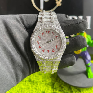 Montre Automatique en Diamant Moissanite avec Verre Saphir Cristal Prix de Gros - Product Image 3
