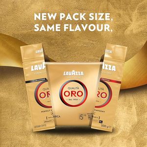 Lavazza, qualita Oro, 500g, cà phê xay, lý tưởng cho nồi moka, cà phê được lọc 100% Arabica, cường độ 5/10, rang trung bình, 2x250g - Product Image 5