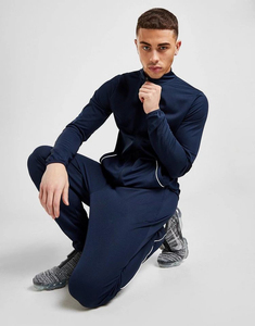 Ensemble de sport décontracté pour homme, sweat à capuche zippé, impression personnalisée OEM, survêtement avec passepoil sur les poches latérales - Product Image 5