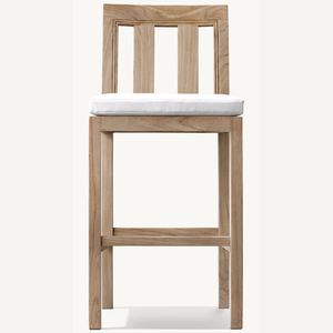 Mueble de silla de Bar individual de madera de teca respetuosa con el medio ambiente para uso en interiores con un estilo moderno - Product Image 4