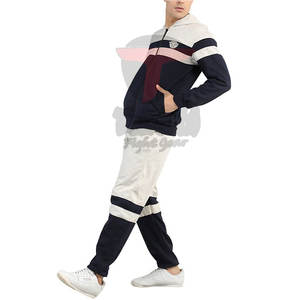 Survêtements d'hiver 100% coton légers et respirants avec logo personnalisé de qualité supérieure pour hommes ensembles tendance grande taille et solide - Product Image 3