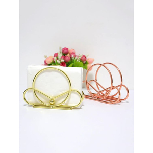 Nouvel arrivage Décor de table élégant Porte-serviettes Fer Rangement des mouchoirs Décor floral Porte-mouchoirs pour la maison Organisateur de bureau - Product Image 3