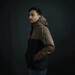 Naviguer veste hydrofuge à coque souple hiver coupe-vent imperméable col montant fermeture à glissière Polyester remplissage Style ample - Product Image 6