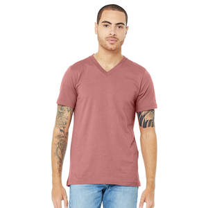 T-shirt à col en V avec logo personnalisé Nouvelle arrivée T-shirt personnalisé - Product Image 6