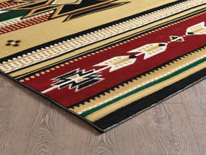Tapis turc de luxe, fabriqué à la machine, en PP BCF, rouge et noir, de qualité supérieure, pour salon, provenant d'un fabricant de Gaziantep. - Product Image 3