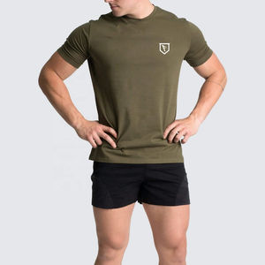 Nouveau Style Muscle Gym Tee Hommes T-shirts Qualité Gym T-shirts En Gros À Manches Courtes Blanc Spandex/Coton Casual Plus La Taille Imprimer - Product Image 3