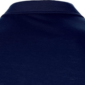 เสื้อโปโลของผู้ชายลายทางเทอร์ควอยซ์เสื้อ100% ผ้าฝ้ายแขนสั้นพิมพ์ลายโลโก้ได้ตามต้องการ - Product Image 5