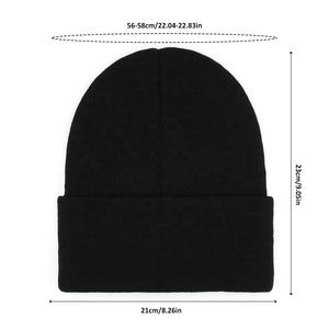 Bonnet en tricot unisexe classique | Bonnet crâne d'hiver doux et chaud Bonnet à revers de couleur unie Logo de broderie personnalisé OEM ODM - Product Image 5