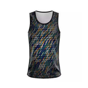 Best Selling Custom-Made Breathable Lightweight Rowing Suit Quick Dry Sleeveless Printed Polyester Unisex Adult <b>Singlet</b> Style - Product Image 5