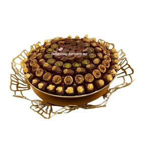 ชามช็อกโกแลตชุบทองโลหะ คุณภาพสูง ทำด้วยมือ ชามขนมหวาน ดีไซน์คลาสสิกทันสมัย - Product Image 3