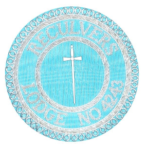 2025 Badges à coudre en cuir brodés à la main en gros motif carré d'insignes maçonniques fabriqués au Pakistan - Product Image 3