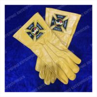 VENTE EN GROS PERSONNALISÉE COULEUR MASONIQUE REGALIA GANTS KNIGHT TEMPLER GANTS EN CUIR VÉRITABLE