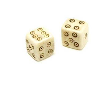 Ensemble de 6 dés en os faits à la main, écologiques, 16 mm, incurvés, pour jeu de rôle D&D, D6, six faces, 6 pièces - Product Image 5