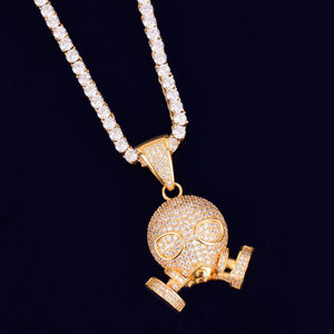 Pendentif en diamant Moissanite Pendentif en diamant glacé de haute qualité personnalisé pendentif Hip Hop en or massif 10kt - Product Image 3