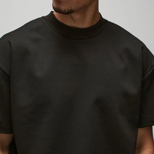 Luxe 100% coton biologique col roulé lourd écologique respirant personnalisé surdimensionné goutte épaule de haute qualité hommes - Product Image 3