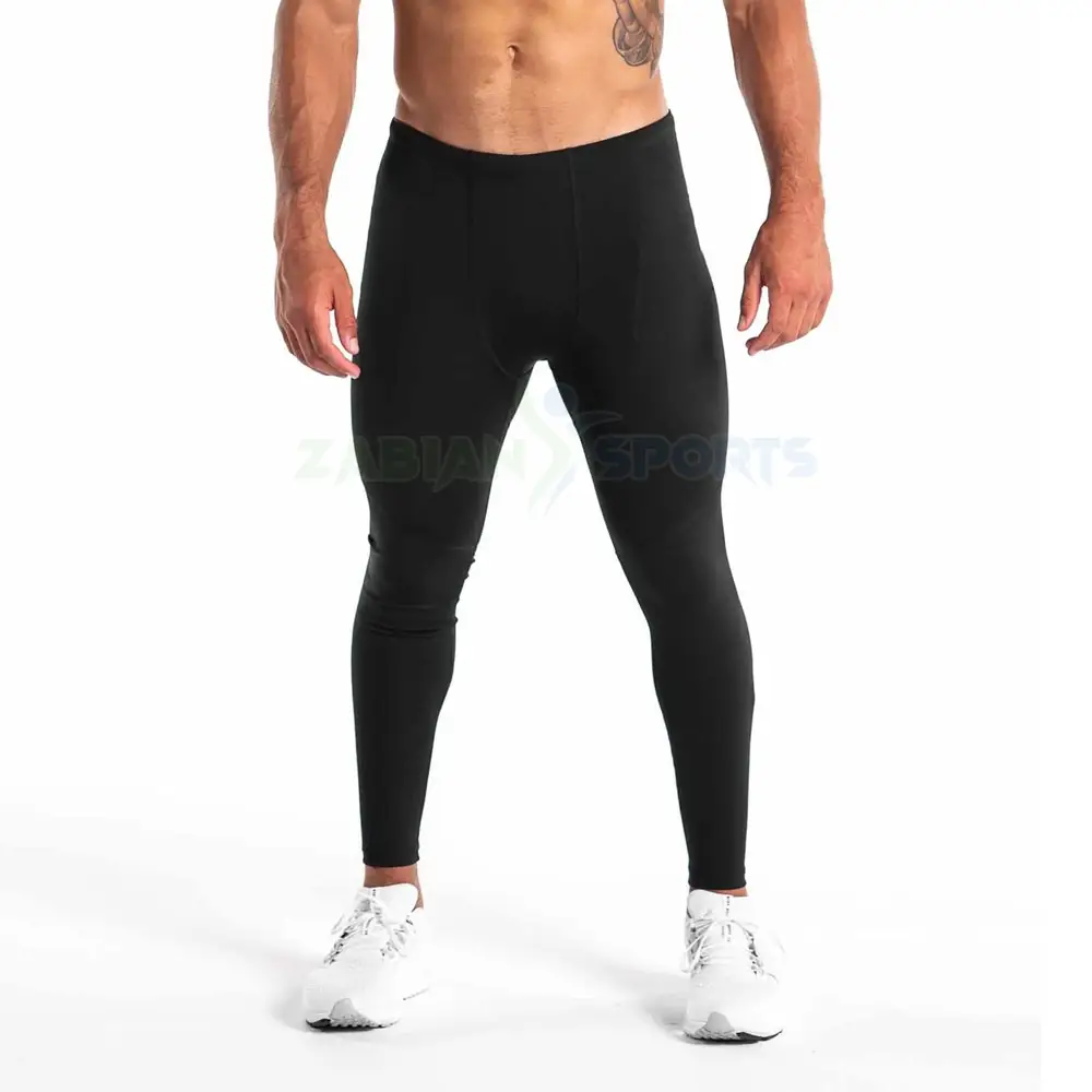 Pantaloni da palestra da allenamento con Leggings a compressione da allenamento da uomo con tasca traspirante