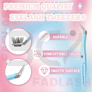 Eyelash Extensions 2 Pcs Grafted Tweezers Set, High Precision Eyelash Tweezers for Lash Extensions - Product Image 3