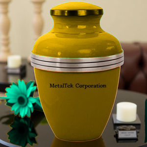 Urne funéraire moderne bicolore pour adulte, personnalisable, couleurs uniques, pots tendance pour cendres, urnes commémoratives. - Product Image 2
