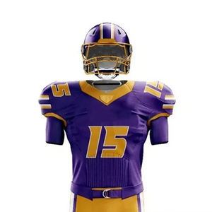 Maillot de football américain à manches courtes, tissu léger et respirant, vêtements d'entraînement athlétique, contrôle de l'humidité, ensembles durables - Product Image 4