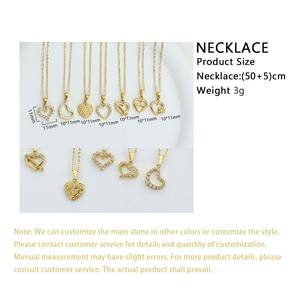 สร้อยคอจี้หัวใจ18K ทำจากสแตนเลส316L หรูหราประดับเพทายชุบทองหรูหราสำหรับผู้หญิง - Product Image 6