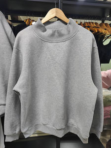 Reconocimiento de marca Control de calidad Soporte Fabricación Diseño de cuello ancho Baggy Boxy Oversize Shape Varsity Mock Neck Sudadera - Product Image 5