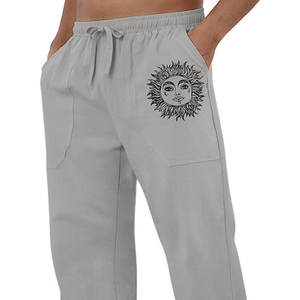 Pantalon de haute qualité 100% coton pour hommes conception personnalisée avec services OEM dernier style décontracté taille moyenne avant plat - Product Image 4