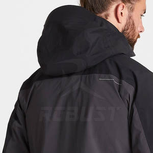 Chaqueta de lluvia cortavientos con cuello levantado impermeable de calle alta de invierno para hombre, de secado rápido y transpirable, a la moda para exteriores - Product Image 6