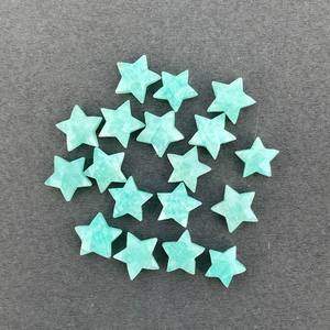 Cuentas de piedras preciosas sueltas en forma de estrella de amazonita, cristal de estrella tallado Natural para fabricación de joyería, collar, pulsera DIY - Product Image 3