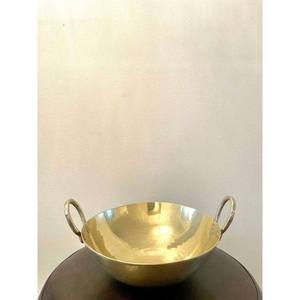 Kadai de latón puro de lujo para freír utensilios de cocina beneficios saludables Kadai martillado de latón por tradebit - Product Image 5