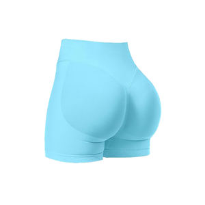 2025 Short de sport personnalisé à la mode Sports Fitness Workout Yoga Couleur unie et sublimé Plus Size en Spandex/Nylon - Product Image 3